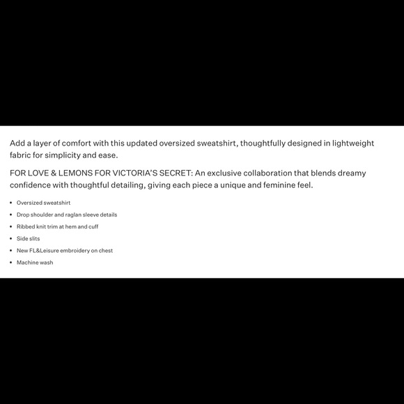 NWT For Love and Lemons Alex Lightweight Sweatshirt - Picture 7 of 7